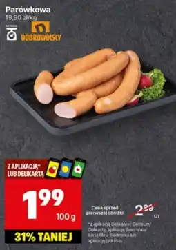Delikatesy Centrum Parówkowa 100g Dobrowolscy oferta