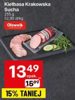 Delikatesy Centrum Kiełbasa krakowska sucha 255g Olewnik oferta