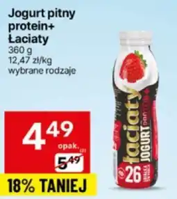 Delikatesy Centrum Jogurt pitny protein+ truskawkowy 360g Łaciaty oferta