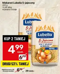 Delikatesy Centrum Makaron Lubella 5-jajeczny 400g oferta