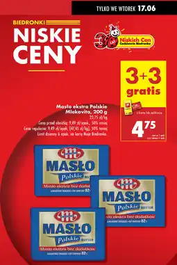 Biedronka Masło ekstra Polskie Mlekovita 200g oferta