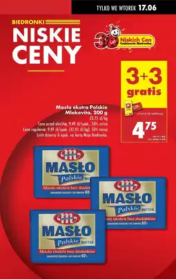 Biedronka Masło ekstra Mlekovita masło polskie oferta