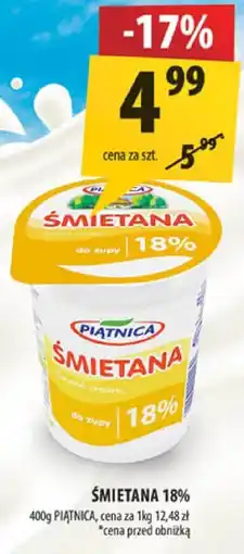 Arhelan Śmietana 18% Piątnica 400g oferta