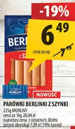 Arhelan Parówki Berlinki z szynki 225g Morliny oferta