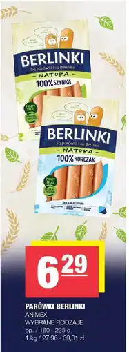 Spar Parówki Berlinki 160-225g Animex oferta