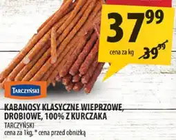 Arhelan Kabanosy klasyczne wieprzowe drobiowe 100% z kurczaka Tarczyński 100g oferta