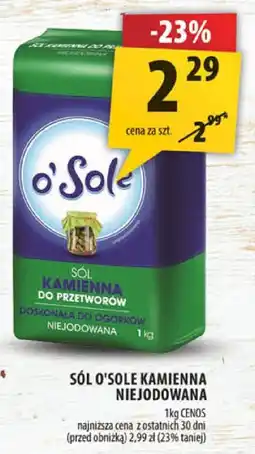 Arhelan Sól O'Sole kamienna niejodowana 1kg oferta