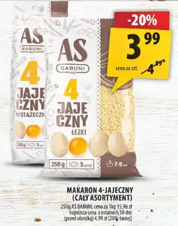 Arhelan Makaron 4-jajeczny łezki 250g AS Babuni oferta