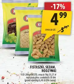 Arhelan Fistaszki, sezam, rodzynki 150-200g Kresto oferta