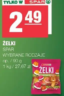 Spar Żelki wybrane rodzaje Spar oferta