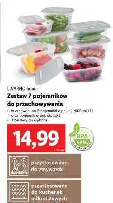 Lidl LIVARNO home Zestaw 7 pojemników do przechowywania oferta