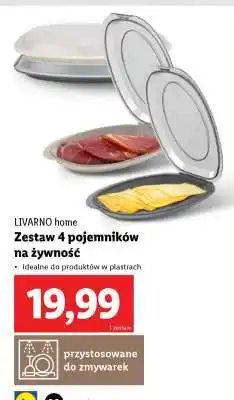 Lidl LIVARNO home Zestaw 4 pojemników na żywność oferta
