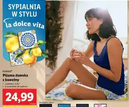 Lidl Piżama damska z bawełny oferta