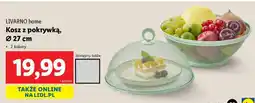 Lidl LIVARNO home Kosz z pokrywką, Ø 27 cm oferta