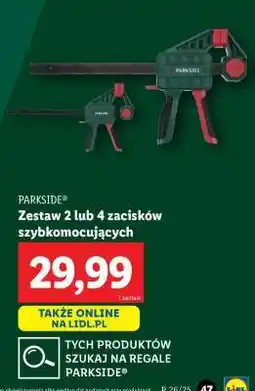 Lidl PARKSIDE Zestaw 2 lub 4 zacisków szybkomocujących oferta