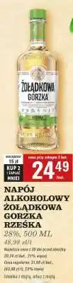 Biedronka NAPÓJ ALKOHOLOWY ŻOŁĄDKOWA GORZKA RZEŚKA oferta