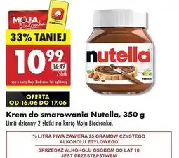 Biedronka Krem czekoladowo-orzechowy Nutella oferta