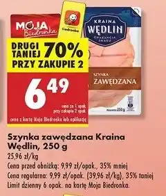 Biedronka Szynka zawędzana Kraina Wędlin oferta