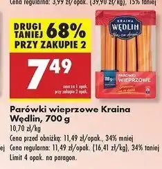 Biedronka Parówki wieprzowe Kraina Wędlin oferta