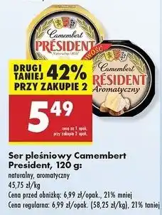 Biedronka Ser camembert naturalny President oferta