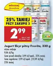 Biedronka Jogurt truskawka kiwi Fruvita Skyr oferta