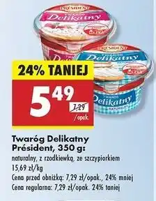Biedronka Twaróg delikatny ze szczypiorkiem President oferta