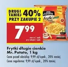 Biedronka Frytki długie cienkie Mr. Potato oferta