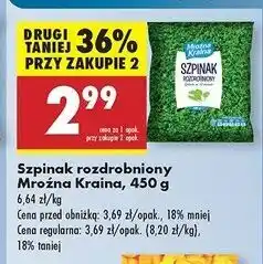 Biedronka Szpinak rozdrobniony Mroźna Kraina oferta