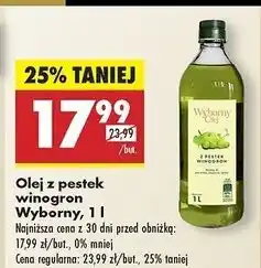 Biedronka Olej z pestek winogron Wyborny oferta