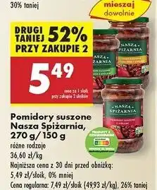 Biedronka Pomidory suszone z żurawiną i ziołami Nasza Spiżarnia oferta
