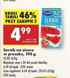 Biedronka Sernik na zimno Gellwe oferta
