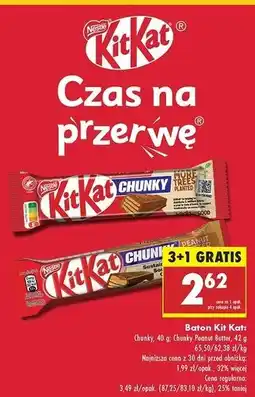 Biedronka Baton Kitkat Chunky Peanut Butter oferta