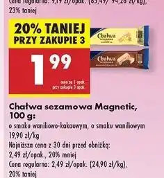 Biedronka Chałwa sezamowa o smaku waniliowym Magnetic oferta