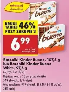 Biedronka Baton Kinder Bueno White oferta