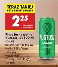 Biedronka Piwo Kustosz Lager oferta