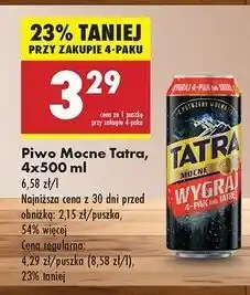 Biedronka Piwo Tatra Mocne oferta