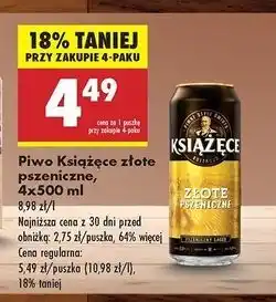 Biedronka Piwo Książęce Złote Pszeniczne oferta