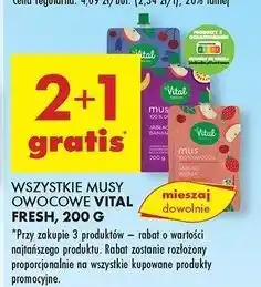 Biedronka Mus jabłko-truskawka-burak Vital Fresh oferta