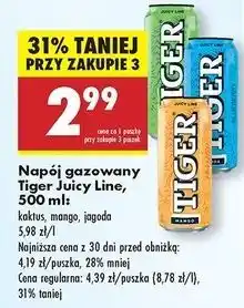 Biedronka Napój jagoda-melon Tiger Energy Drink oferta