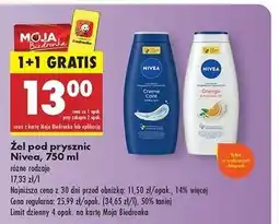Biedronka Żel pod prysznic orange & avocado oil Nivea oferta