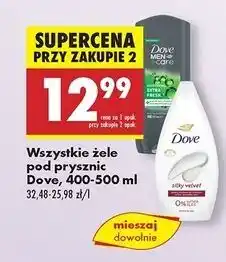 Biedronka Żel pod prysznic silky velvet Dove oferta