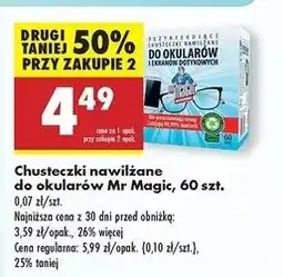 Biedronka Chusteczki do czyszczenia okularów Mr Magic oferta