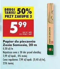 Biedronka Papier do pieczenia 20 m Zosia Samosia oferta