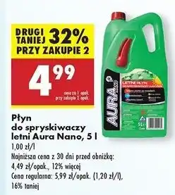 Biedronka Płyn do spryskiwaczy letni Aura Nano oferta