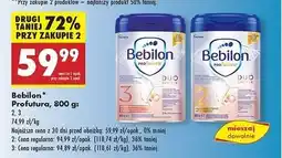 Biedronka Mleko 3 Bebilon Profutura Duo Biotik oferta