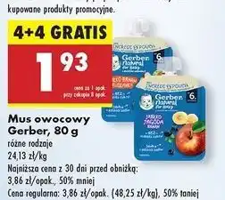 Biedronka Deserek jabłko jagoda banan Gerber Natural For Baby oferta