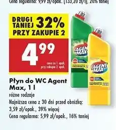 Biedronka Płyn do wc cytrusowy Agent Max oferta