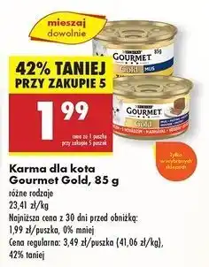 Biedronka Karma dla kota kurczak Purina Gourmet Gold oferta
