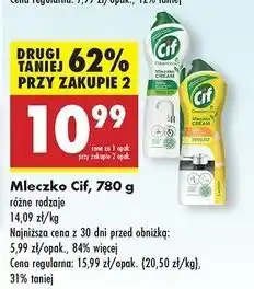 Biedronka Mleczko do czyszczenia z mikrokryształkami original Cif Cream oferta