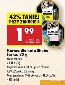 Biedronka Karma dla kota z łososiem Sheba Classics oferta
